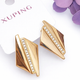 Сережки Xuping Jewelry довжина 2.2см ширина 1.6см медичне золото позолота 18К с1581 - зображення 1