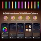 Світлодіодні панелі 27,5см 2шт RGB Ambiance з APP Smart від USB та пультом, чорні - зображення 6