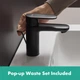 Змішувач HANSGROHE Vernis Blend 100 для умивальника з донним клапаном pop-up Matt Black (71551670) - изображение 3