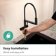 Змішувач hansgrohe Talis Select M54 PowderSpray для кухонної мийки 72861670, чорний матовий - изображение 9
