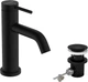 Змішувач hansgrohe Tecturis S CoolStart EcoSmart+ для раковини зі зливним гарнітуром, чорний матовий 73302670 - изображение 1
