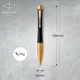 Ручка кулькова Parker URBAN 17 UKRAINE Muted Black GT BP Тризуб на торці (30035_TR) - зображення 5