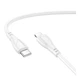 Кабель для зарядки та передачі даних USB Borofone BX121 Durable PD27W/3A Type-C to Lightning 1 метр White - зображення 1
