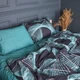 Комплект постельного белья Mirson Евро 200х220 см 22-1442 Neon Emerald Lines Сатин (2200012406458) - изображение 6