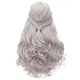 Перука Daenerys (Дайнеріс) з білими кучерявими косами з термостійкого волокна, довга жіноча перука для косплею - зображення 2