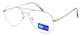 Компьютерные очки Big Blue Aviator Silver защитные от излучения монитора с блокировкой голубого света с ПАСПОРТОМ Blue blocker c футляром и салфеткой - изображение 2
