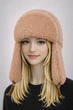 Шапка ушанка на флисе Барашек one-size Персиковый - изображение 1