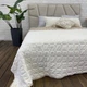 Покривало стьобане з подушками Cappone 220x240 см Молочне - зображення 2