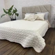 Покривало стьобане з подушками Cappone 220x240 см Молочне - зображення 3