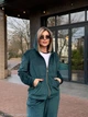 Женский велюровый спортивный костюм, цвет изумрудный, 52 - изображение 1