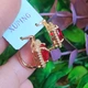 Серьги Xuping Jewelry длина 1.5см ширина 1.2см медицинское золото позолота 18К цирконий с1608 - изображение 4