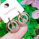 Сережки Xuping Jewelry довжина 1.9см ширина 1.6см медичне золото позолота 18К с1602 - зображення 3