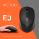 Беспроводная мышь METOO E0 2.4G Wireless и Bluetooth, тихий щелчок, проста в использовании Black - изображение 3