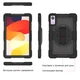 Противоударный чехол Carbon Capsule с подставкой 360° и ремешком на Xiaomi Redmi Pad SE 11" 2023 Черный - изображение 4