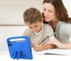 Противоударный детский силиконовый чехол с подставкой EVA Kids Stand на планшет Xiaomi Redmi Pad SE 11" 2023 Голубой - изображение 5