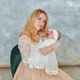 Костюм для крещения девочки Мамине Сонечко Корона маленькая плюс золото 62 велюр молоко + мешочек для первых волосиков в подарок (11218-1) - изображение 4