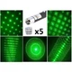 Зелена Лазерна указка 5 в 1 LASER POINTER 1000 mW 5 насадок лазер - зображення 4