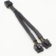 Переходник (сплиттер) 8pin PciEx to 2 x 8pin / 6 pin разветвитель PciEx black - изображение 2