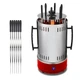Электрошашлычница Шашлычница Domotec BBQ на 6 шампуров 1000 Вт 2 об/мин до 1,4 кг Красная - изображение 8