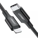 Кабель Ugreen US171 USB 2.0 Type-C M – Lightning M 2м 3A PD Nickel Plating ABS Shell Black (60752) - зображення 2