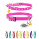 Ошейник для кошек Waudog Glamour с резинкой/клеевыми стразами 9 мм х 22-30 см Розовый (32547 Col) - изображение 3
