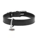 Ошейник для собак кожаный Waudog Glamour с QR паспортом L 25 мм х 38-49 см Черный (33041 Col) - изображение 1