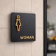 Табличка на дверь «Женский туалет» WOMAN, навигационная вывеска для санузла и общественных пространств (124389622) - изображение 2