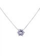 Цепочка женская с прозрачным кулоном камешом в оправе Fashion Jewelry Серебристая 15390 - изображение 2