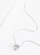 Цепочка женская с прозрачным кулоном камешом в оправе Fashion Jewelry Серебристая 15390 - изображение 6