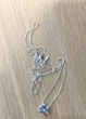 Цепочка женская с прозрачным кулоном камешом в оправе Fashion Jewelry Серебристая 15390 - изображение 8