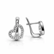 Серьги серебряные Сердце с фианитами Silver Style (24311.10 sku:2300104020958) - изображение 2