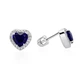 Серьги-пусеты (гвоздики) серебряные Сердце с фианитами Silver Style (33125.66 sku:2300104098148) - изображение 2