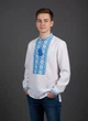 Підліткова вишиванка для хлопчика біла Ноко "Скрипочка синя" 168 - зображення 2