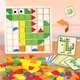 Деревянная головоломка танграм для детей Commodum Montessori, геометрические фигуры, 120 элементов - изображение 4