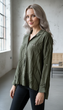 Блуза inDresser XS Хаки (IN-F0876В-037Ж-Khaki) - изображение 3