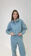 Костюм жіночий світшот та брюки трикотаж фліс блакитний, L;XL - зображення 2