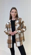 Сорочка жіноча фланель коричнево-бежева клітинка, 2XL;3XL - изображение 2