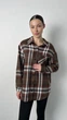 Сорочка жіноча фланель коричнево-біла клітинка, L;XL - зображення 1