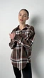 Сорочка жіноча фланель коричнево-біла клітинка, L;XL - зображення 2