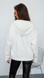 Бомбер-худі жіночий трикотаж молочний, 2XL;3XL - изображение 7