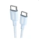 Кабель UGREEN US557 USB-C to USB-C Silicone Fast Charging Cable 100w 1m (15271) голубой - изображение 2
