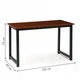 Большой письменный стол ModernHome Desks 120×60 см коричневый для компьютера и ноутбука с металлическими ножками - изображение 3