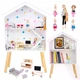 Дерев'яний ляльковий будиночок KinderToys 100 см з меблями та аксесуарами для захоплюючих ігор та розвитку уяви - зображення 8