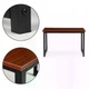 Большой письменный стол ModernHome Desks 120×60 см коричневый для компьютера и ноутбука с металлическими ножками - изображение 4