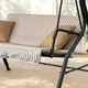 Садовые качели IdealGarden 3‑местные, бежевые в полоску металл + ткань, 172×110×154 см, 240 кг - изображение 3