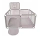 Манеж Selonis Grey Play Arena 125×125 см серый складной манеж с корзиной - изображение 3