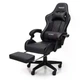 Игровое кресло Hanert G‑Force Black с подставкой для ног, экокожа - изображение 1