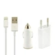 Сетевое зарядное устройство+автомобильное зарядное устройство+Usb iPhone 5 White - изображение 1