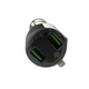 Вольтметр в прикурювач 2.4a 2 usb+led дісплей VERON, 99522 - зображення 2