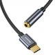 Кабель-перехiдник Baseus Type-C Male to 3.5mm Female Adapter L54 Deep Grey (CATL54-0G) - изображение 3